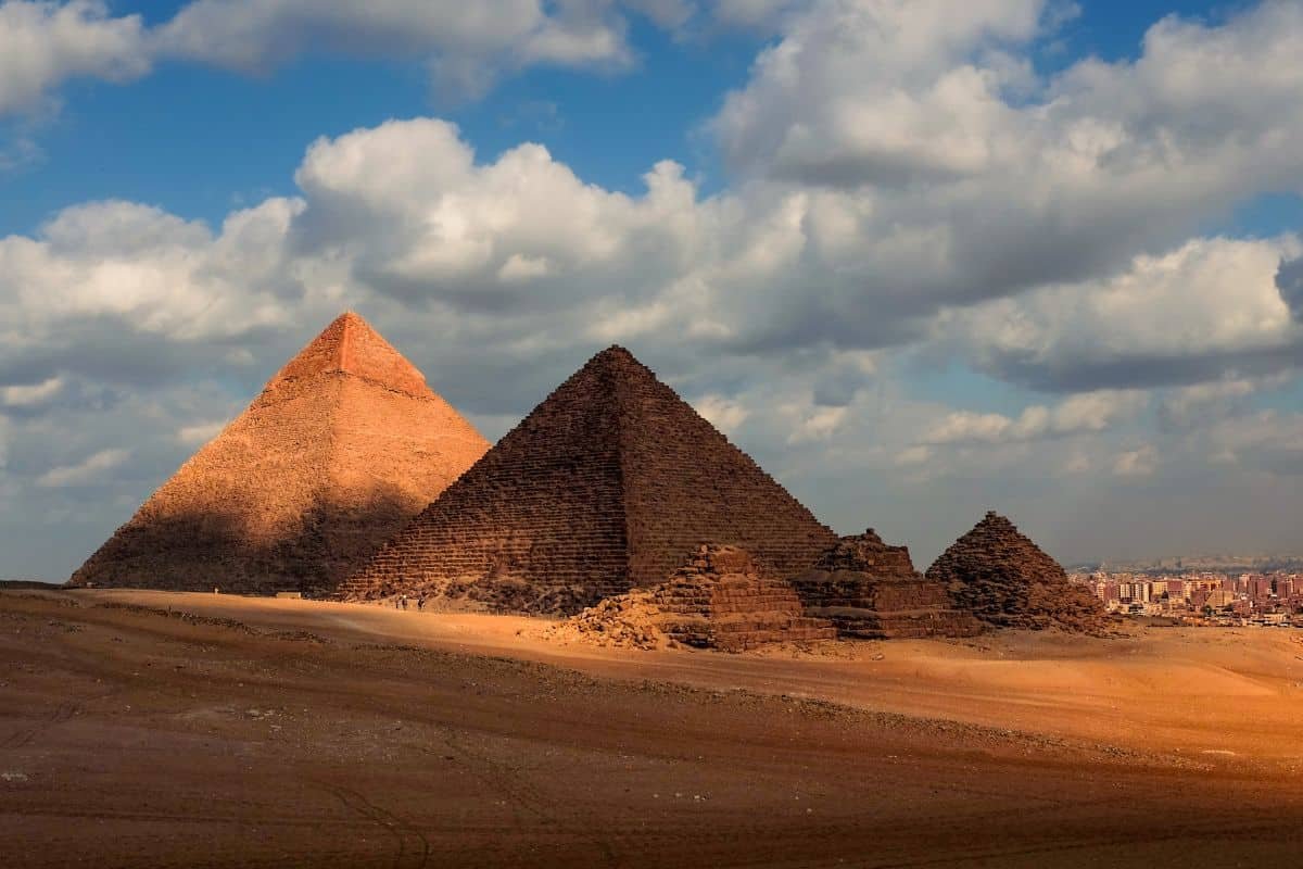 the pyramids of Giza