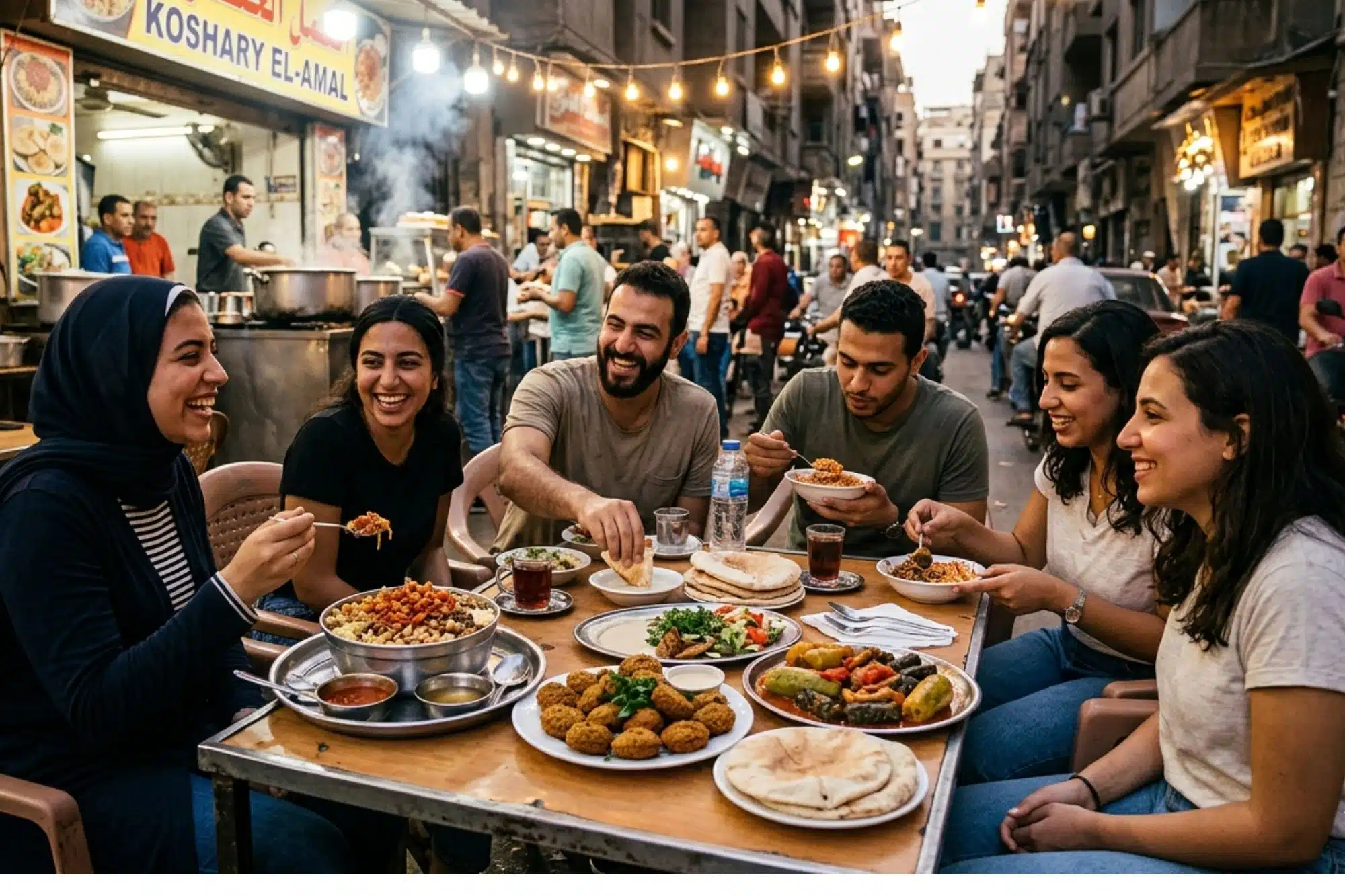 Traditional Egyptian street food tasting tour