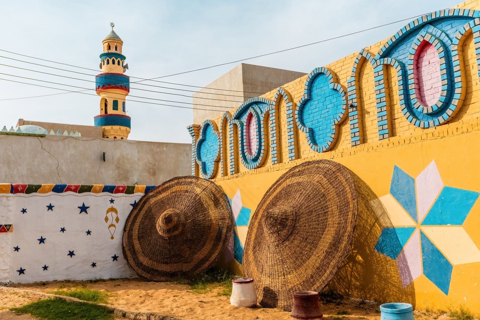Aswan,,Egypt,-,November,10,2023:,Nubian,Village,Traditional,House,Colorful