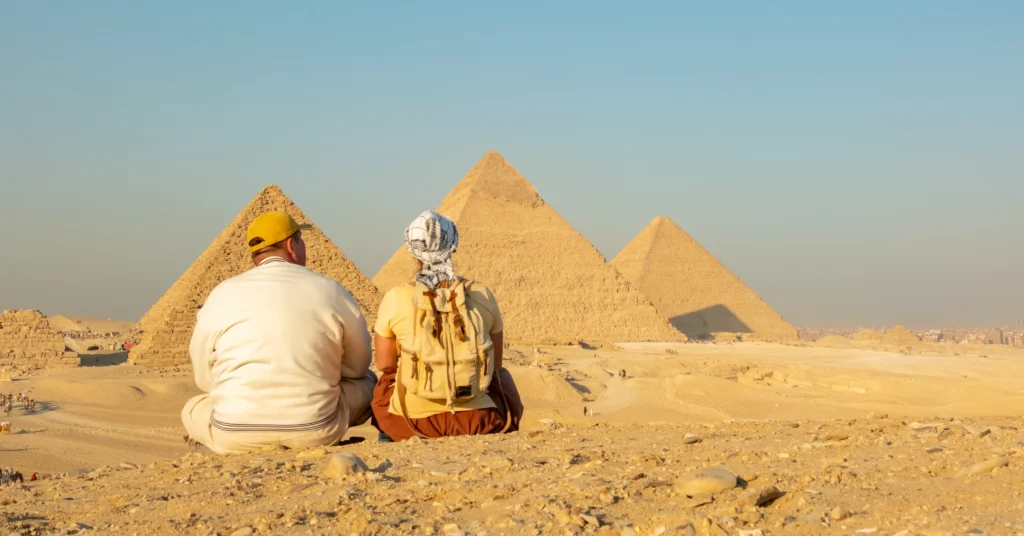 Giza Pyramids desert